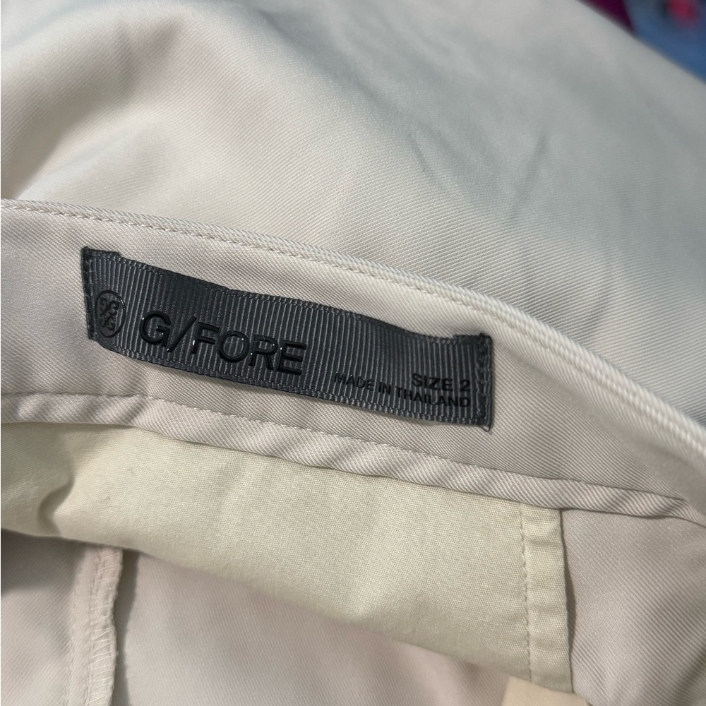 NWOT G/Fore Color Block Trouser Golf Pants Size 2 Tan/Blue/White - Picture 4 of 5